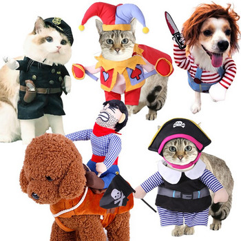 Хелоуин Pet Dog Cosplay Riding Outfit Party Cosplay Clothing Funny Xmas Dog Costumes Festival Cat Dog Photography Reps S~XL