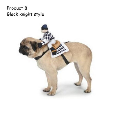 Halloween Pet Dog Cosplay Jazdecký outfit Párty Cosplay Oblečenie Vtipné Vianočné Psie Kostýmy Festival Mačka Pes Fotografické Rekvizity S~XL