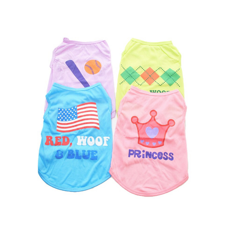 4 броя лятна кучешка риза кученце ежедневни дрехи лятна кученце жилетка домашно куче готина риза къс ръкав кучешка риза лятна кучешка риза h
