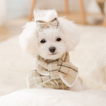 2022 ΝΕΑ Ρούχα για κατοικίδια δικτυωτά Fleece Ρούχα για σκύλους κατοικίδιων ζώων για μικρό γιλέκο σκυλιών Μπουφάν χειμωνιάτικο Ζεστό πουλόβερ με ρούχα για κατοικίδια με παπιγιόν