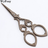 1 ks Retro Vintage nožnice Kvetinový vzor Vyšívanie Vyšívanie Nerezová oceľ Krajčírske nožnice Niť Orezávač Šijacie nástroje