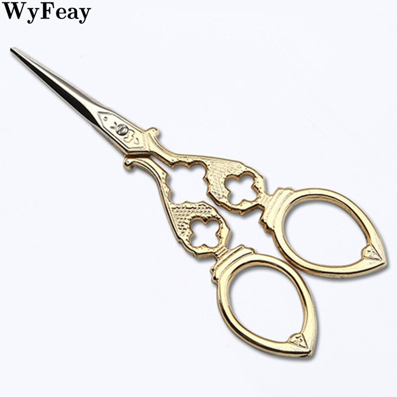 1 ks Retro Vintage nožnice Kvetinový vzor Vyšívanie Vyšívanie Nerezová oceľ Krajčírske nožnice Niť Orezávač Šijacie nástroje