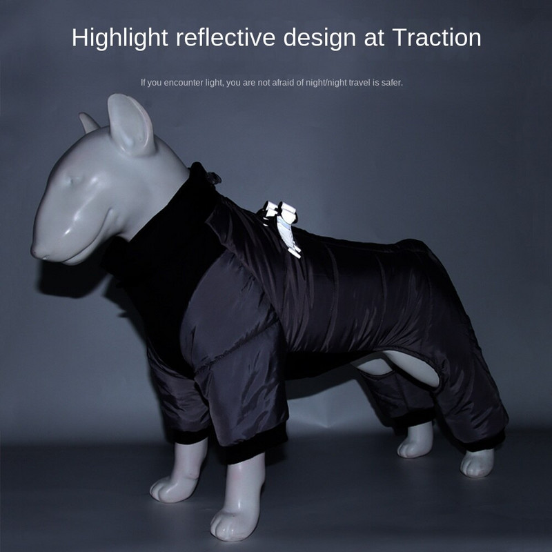 Nauji šunų keturių pėdų paltai šilti žieminiai šunų drabužiai nuo vėjo atsparūs šunų drabužiai naminiams gyvūnėliams medvilniniais paminkštintais drabužiais didmeninė prekyba