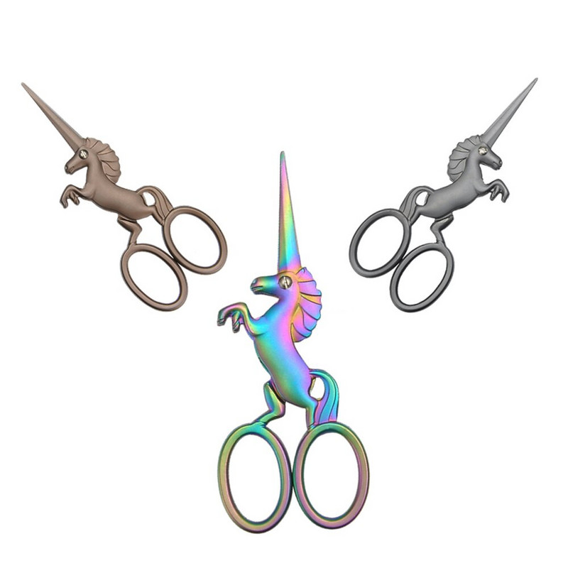 Euroopa retro rätsepa tikandid kääridega ükssarvik klassikaline käsitöökangas antiikõmblus Vintag käsitöö isetegemise lõikega ristõmblustööriist