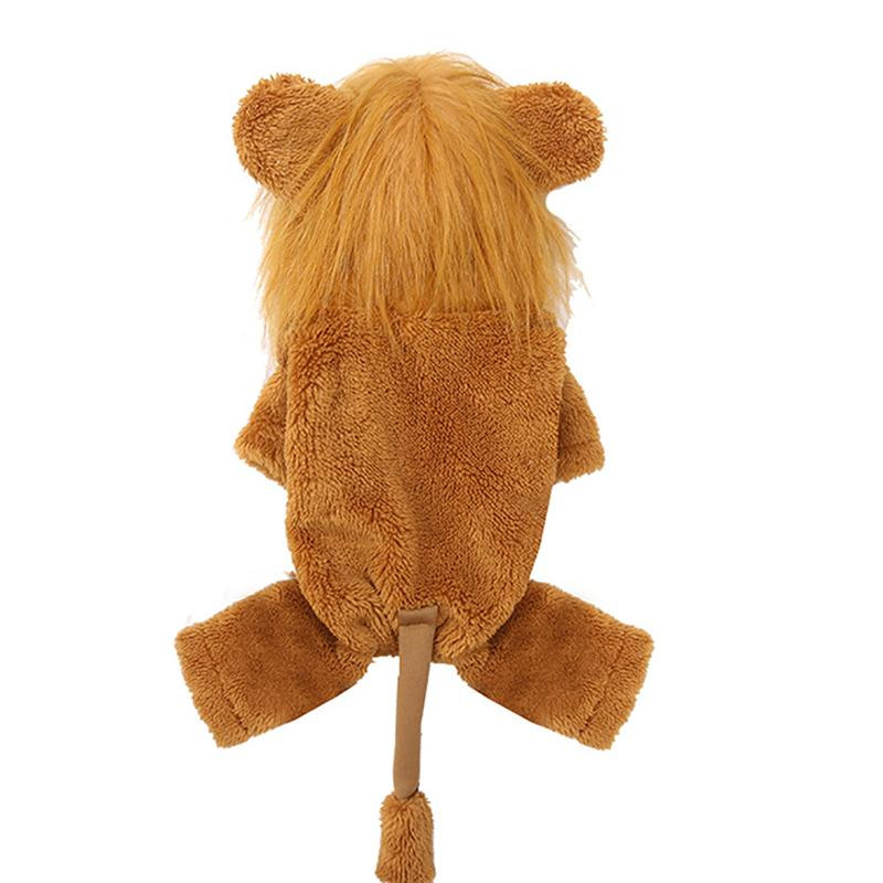 Madingi žieminiai šunų drabužiai Kūrybiški naminiai šunys Cosplay Liūto kostiumas su gobtuvu, šiltas šuniukas Komiški kostiumai vakarėliui šventės šunų rinkiniai
