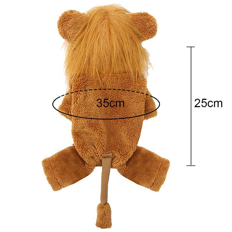 Madingi žieminiai šunų drabužiai Kūrybiški naminiai šunys Cosplay Liūto kostiumas su gobtuvu, šiltas šuniukas Komiški kostiumai vakarėliui šventės šunų rinkiniai