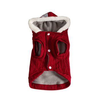 Χειμερινά ρούχα για σκύλους Παχύ ζεστό βαμβακερό παλτό για μικρά σκυλιά Πουλόβερ για κουτάβι με κουκούλα Chihuahua Poodle Bichon Pet Teddy Ρούχα