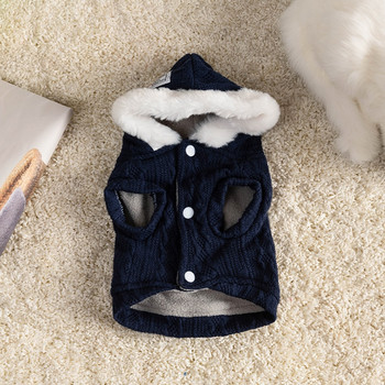 Χειμερινά ρούχα για σκύλους Παχύ ζεστό βαμβακερό παλτό για μικρά σκυλιά Πουλόβερ για κουτάβι με κουκούλα Chihuahua Poodle Bichon Pet Teddy Ρούχα