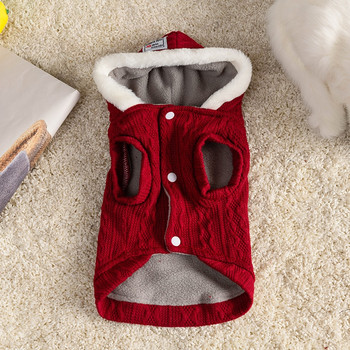 Зимни дрехи за кучета Плътно топло памучно палто за малки кучета Кученце Пуловер Суичър Чихуахуа Пудел Бишон Pet Teddy Clothing
