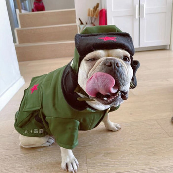 Домашно куче Есен и зима Нова забавна изходяща шапка Удебелен костюм Шнауцер Плюшени дрехи