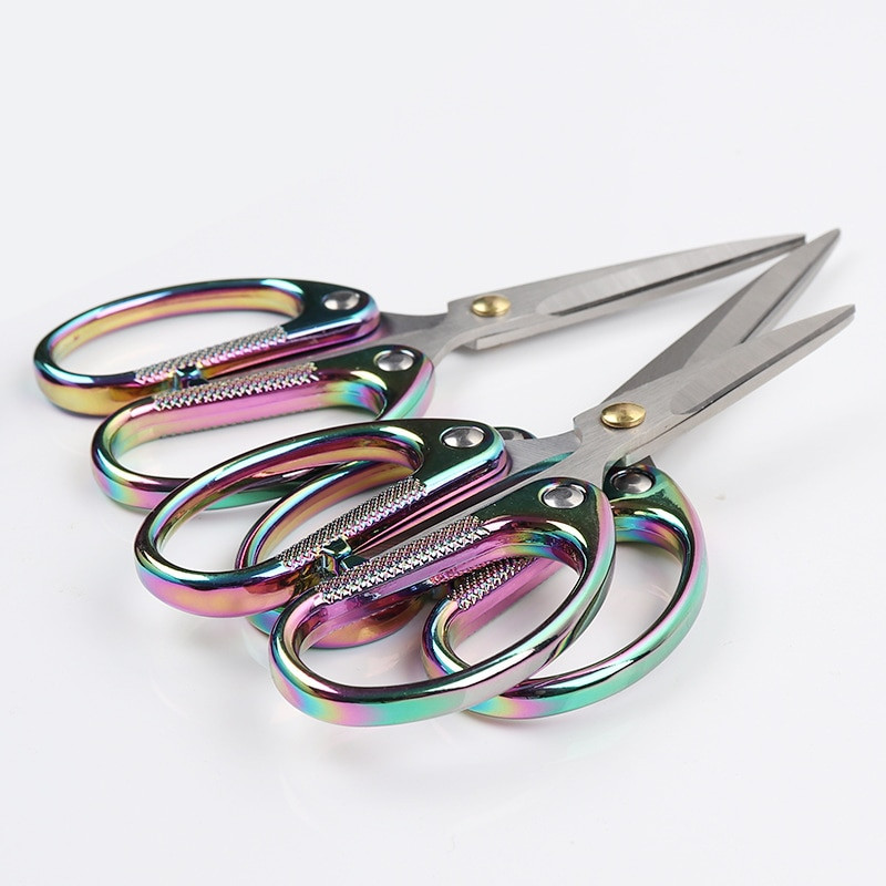 Foarfece de cusut din oțel inoxidabil din oțel inoxidabil de culoare, foarfece de cusut pentru croitorie, pentru țesături, instrument de tăiat