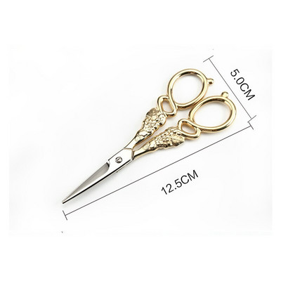 Μοδίστρες Vintage επιχρυσωμένο αντίκες κεντητικό μίνι ψαλίδι ραπτικής για κομμένο ύφασμα Ανοξείδωτη κλωστή Χρυσό σχολικό ψαλίδι Ε