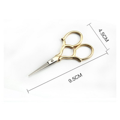 Μοδίστρες Vintage επιχρυσωμένο αντίκες κεντητικό μίνι ψαλίδι ραπτικής για κομμένο ύφασμα Ανοξείδωτη κλωστή Χρυσό σχολικό ψαλίδι Ε
