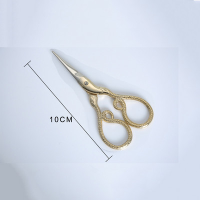 Μοδίστρες Vintage επιχρυσωμένο αντίκες κεντητικό μίνι ψαλίδι ραπτικής για κομμένο ύφασμα Ανοξείδωτη κλωστή Χρυσό σχολικό ψαλίδι Ε