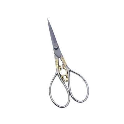 1 tk Euroopa vanaaegsed roostevabast terasest lillekäärid õmbluskäärid DIY tööriistad lillemustritega tikandid käärid