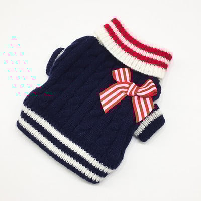 Námornícky sveter pre psov, oblečenie pre domáce zvieratá, teplý mačací plyšový medvedík, vlnený, pre malého psa, s dvoma nohami, jesenno-zimné šaty