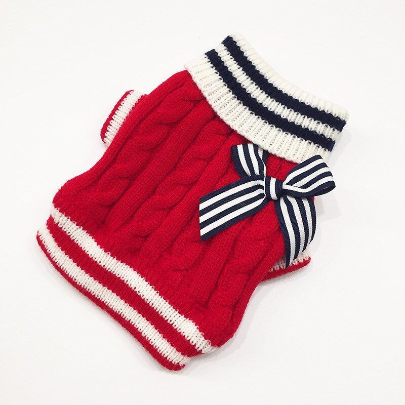 Námornícky sveter pre psov, oblečenie pre domáce zvieratá, teplý mačací plyšový medvedík, vlnený, pre malého psa, s dvoma nohami, jesenno-zimné šaty