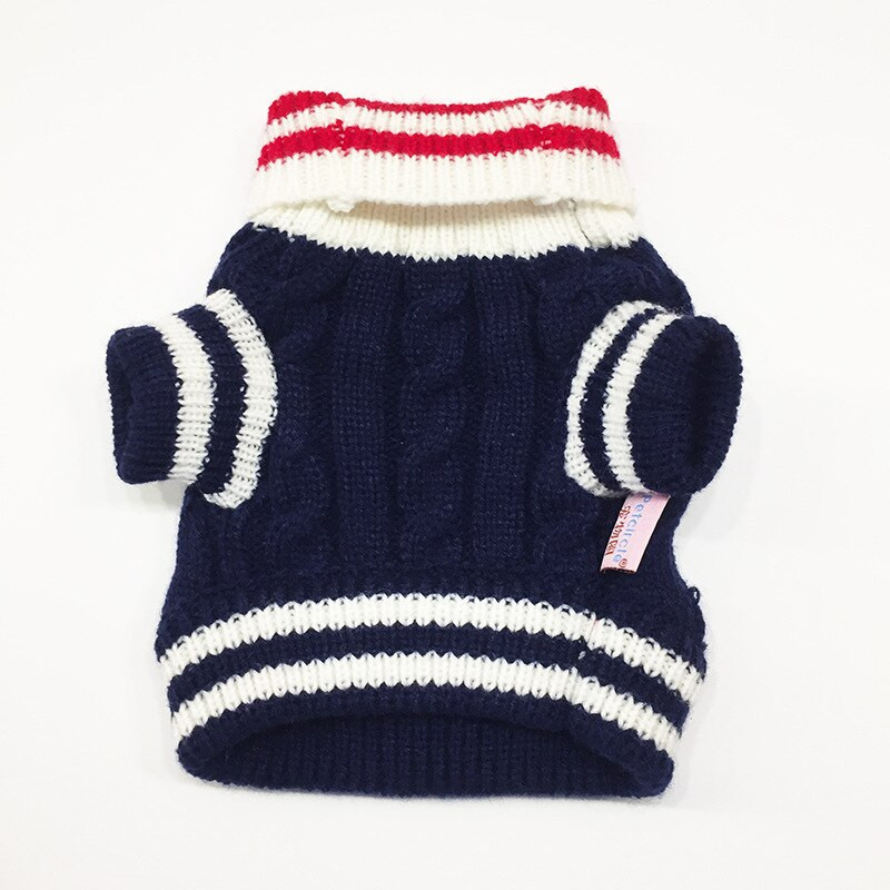 Námornícky sveter pre psov, oblečenie pre domáce zvieratá, teplý mačací plyšový medvedík, vlnený, pre malého psa, s dvoma nohami, jesenno-zimné šaty