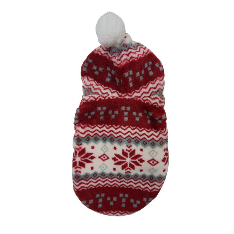 Neljajalgsed jõulud Lemmikloomarõivad Koerariided Kampsunid Koerekostüüm Armas trükitud kutsikas Koerad Talvise Soe Lemmiklooma Riietus Mantel