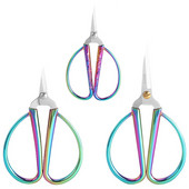 Mitmevärvilised roostevabast terasest käärid näputöö rätsepa käärid ristpistes niidid tikandite õmblemiseks kangalõikuri tööriistad