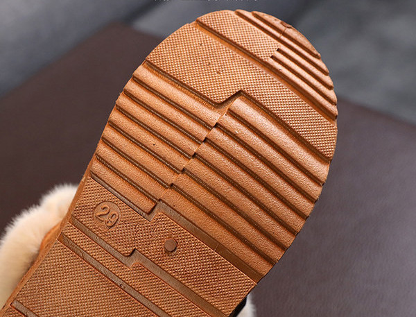 Modes bērnu zābaki ar dūnu un sprādzi meitenēm