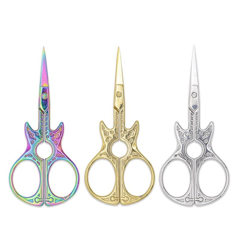 Unelte de cusut Accesorii Vintage Craft Cusut Foarfece de croitorie Chitara Model Foarfece de cusut pentru cusut si acut