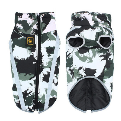 Есенно зимно домашно куче Водоустойчиво топло палто Памучно яке с качулка Лицето на кучето Малки кучета Котка Светлоотразително облекло за домашни любимци Зимно палто