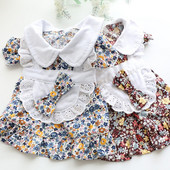 Letné tenké šaty pre psov, veľkoobchodné šaty s mačacími princeznovskými šatami, britské kvetinové oblečenie pre psov, roztomilé oblečenie pre domáce zvieratá