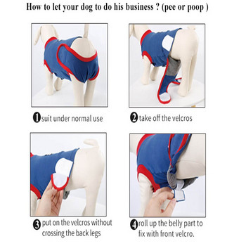 Костюм за възстановяване на домашни любимци Дрехи за кучета Анти-ухапвания Медицински възстановяване Защита Хирургия Дрехи за кучета Кучешки дрехи против облизване