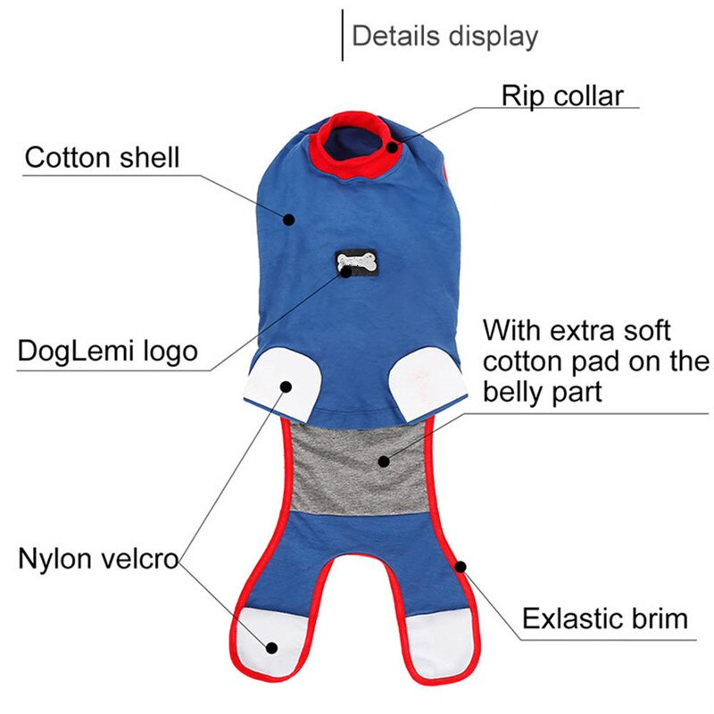 Lemmikloomade taastamiseks mõeldud ülikonnariided koertele hammustuse vastane meditsiiniline taastumiskaitse kirurgia koerariided lakkumisvastased koerte riided