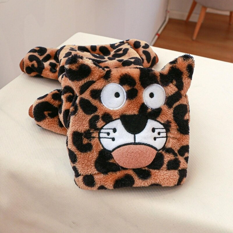 Armas kostüüm Leopard Lemmiklooma kostüüm Loomade kapuuts, soe riietus riidest leopardi teemaline koer Halloweeni uusaasta kostüüm Y5GB