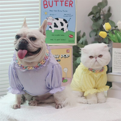 MPK New Series Dog Summer Lightweight Ice Silk Puff Sleeve Princess ruha rövid ujjú módszer macskáknak is megfelelő