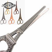 Vruća rasprodaja Antikne škare od nehrđajućeg čelika za šivanje Tower Design Vintage škare za papir Oštre zlatne škare za šivanje tkanina