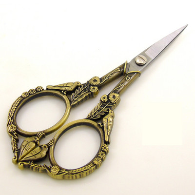 Foarfece de epocă Ațe de cusut țesătură Broderie Acești Artizanat antic Retro Cusătură în cruce Croitor Accesorii pentru ață de foarfecă