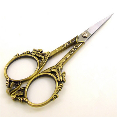 Foarfece de epocă Ațe de cusut țesătură Broderie Acești Artizanat antic Retro Cusătură în cruce Croitor Accesorii pentru ață de foarfecă