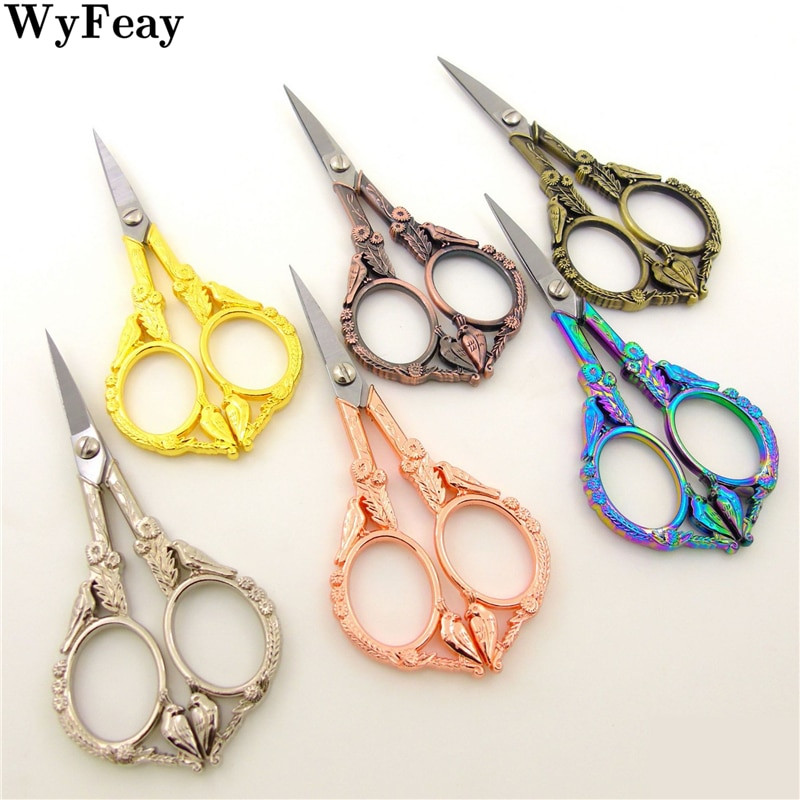 Foarfece de epocă Ațe de cusut țesătură Broderie Acești Artizanat antic Retro Cusătură în cruce Croitor Accesorii pentru ață de foarfecă