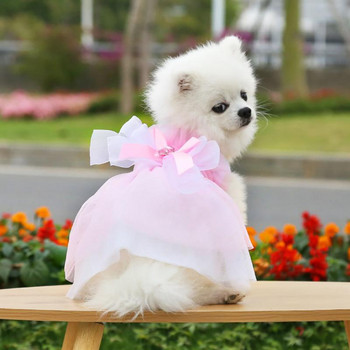 Κοστούμι για σκύλο Φόρεμα γαμπρού Ρούχα για κατοικίδια Teddy Bichon Pugs Μικρές και μεσαίες γάτες για γενέθλια σκυλί Φόρεμα για κουτάβι με παπιγιόν