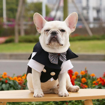 Κοστούμι για σκύλο Φόρεμα γαμπρού Ρούχα για κατοικίδια Teddy Bichon Pugs Μικρές και μεσαίες γάτες για γενέθλια σκυλί Φόρεμα για κουτάβι με παπιγιόν