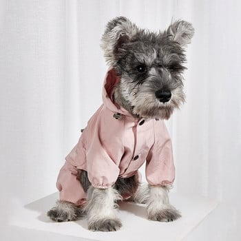 Ново домашно куче Четирикраки дъждобран Водоустойчиво отразяващо облекло за котки и кучета Дъждобран с отворена олово уста