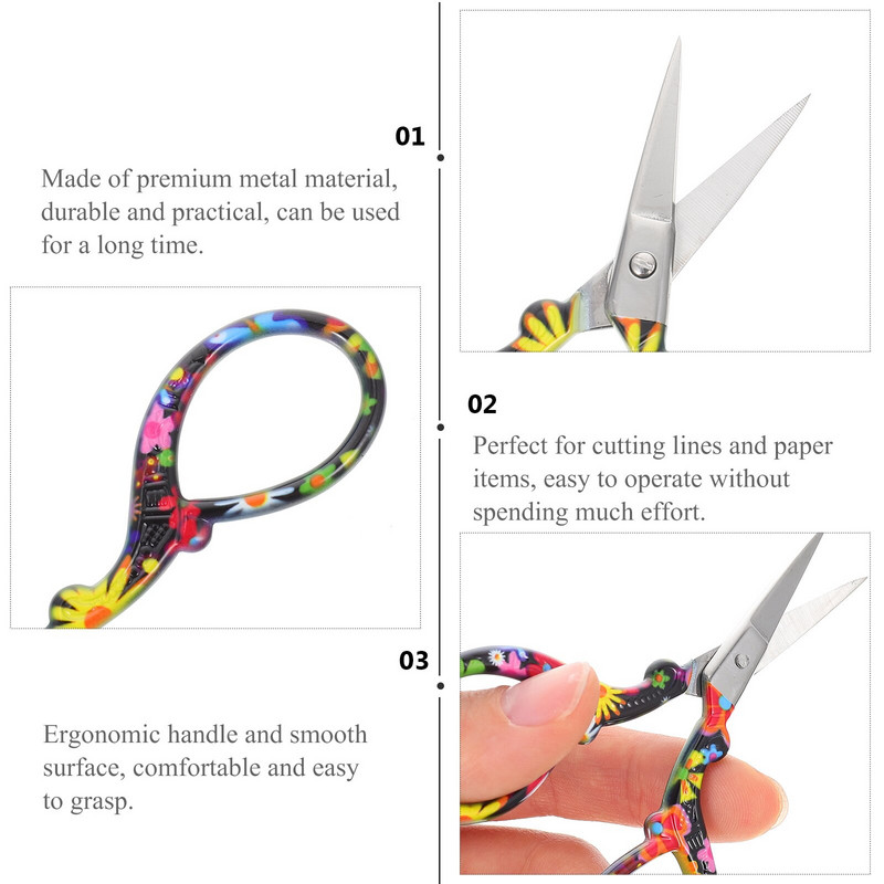 1 τμχ Ψαλίδι κεντήματος από ανοξείδωτο ατσάλι Σταυροβελονιά Ψαλίδι ραπτικής Κλωστή ραπτικής Ψαλίδια κοπής 9x4,6 εκ.