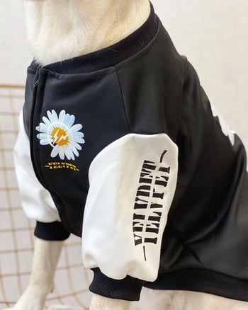 Дрехи за големи кучета Есен и зима Бейзболна униформа за кучета Въздушно памучно палто за кучета Лабрадор Доберман Яке за кучета Аксесоари за кучета