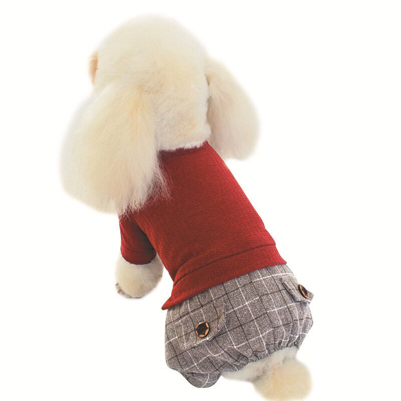 Kevad/sügis õhukesed lemmikloomariided Burgundia/tumerohelised koerte kostüümid Prantsuse buldogi vabaaja varustus XS-XL Chihuahua pullover särk