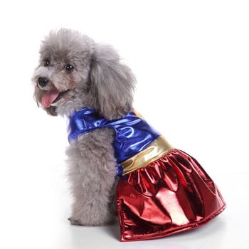 Summer Holiday Pet Cloth Puppy Super Girl Costume Festival Party Dog Costume Pet Cute Cosplay Skirt Costume Puppy Dreves