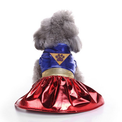Summer Holiday Pet Cloth Puppy Super Girl Costume Festival Party Dog Costume Pet Cute Cosplay Skirt Costume Puppy Dreves