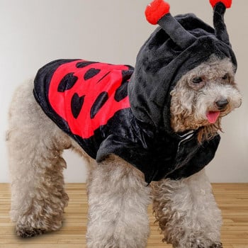 Ново пристигане Дрехи за домашни любимци Меки карикатури Удобни забавни личностни топли полиестерни дрехи за трансформиране на кучета за Хелоуин