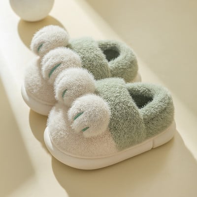 Detské plyšové papučky s 3D prvkom