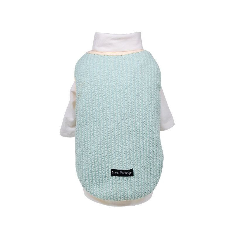 Ρούχα για κατοικίδια σε στυλ φθινοπώρου/χειμώνα Σετ δύο τεμαχίων με προστιθέμενα πλεκτά ρούχα για σκύλους Ρούχα για σκύλους μικρού και μεσαίου μεγέθους με δύο πόδια