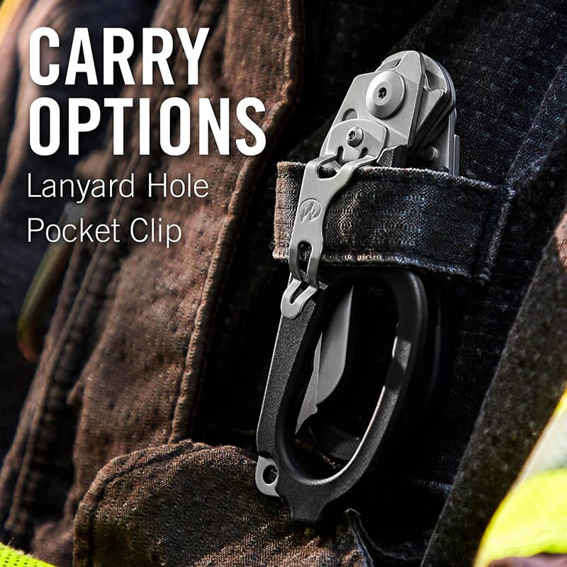 Daugiafunkcinės „Raptors“ avarinio reagavimo žirklės su juostelių pjaustytuvu ir stiklo daužikliu sulankstomos replės saugos plaktuko rankiniai įrankiai