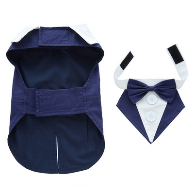 Ležerno odijelo za pse u zatvorenom, na otvorenom, odijelo bez rukava, prsluk na preklop + leptir mašna na gumbe