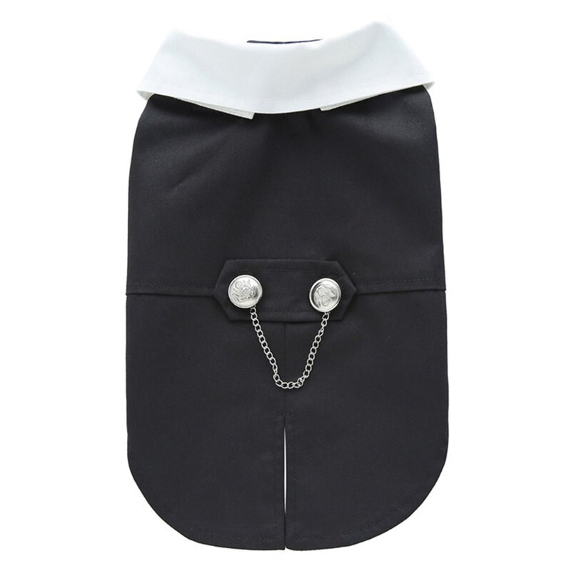 Ležerno odijelo za pse u zatvorenom, na otvorenom, odijelo bez rukava, prsluk na preklop + leptir mašna na gumbe